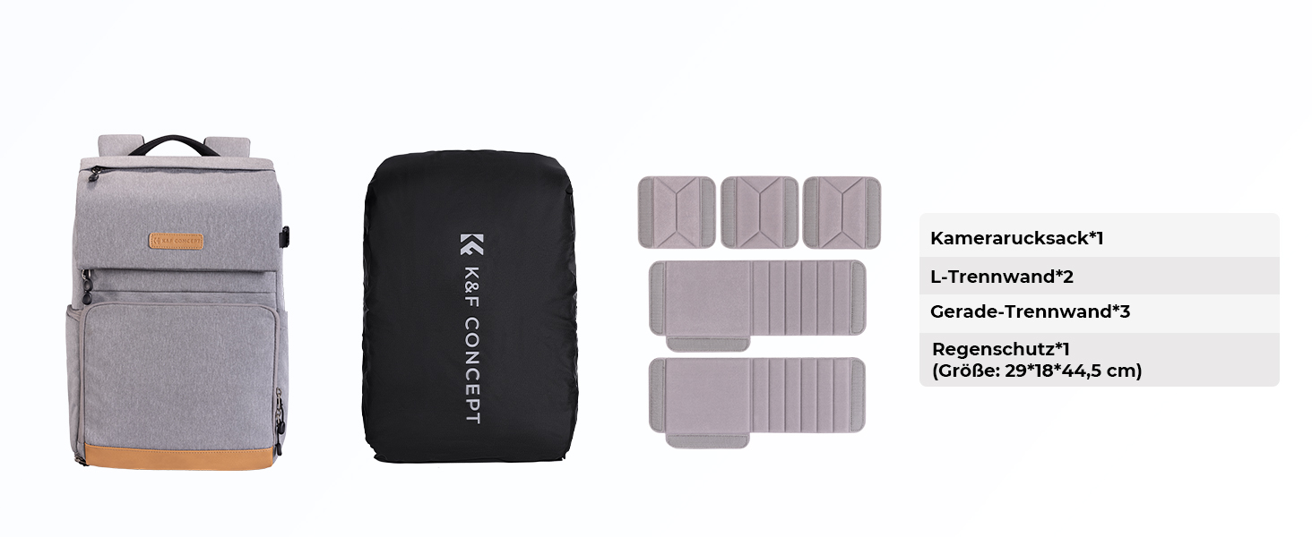Рюкзак для фотографа K&F Concept 22L з відділенням для ноутбука 15.6