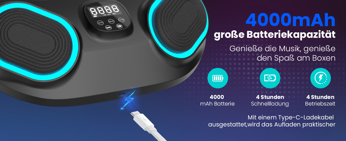 Електронна боксерська машина RevFit з LED-підсвіткою, Bluetooth, 9 режимів швидкості та режим підрахунку ударів, для дітей та дорослих, 61 см