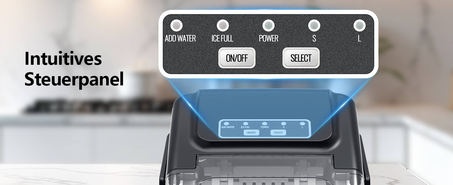 Машина для приготування льоду Eiswürfelmaschine Klein: портативна, 12 кг/24 год, 8 кубиків за 6 хв, 2 розміри, самоочищення для дому, кухні, кемпінгу, вечірки, RV