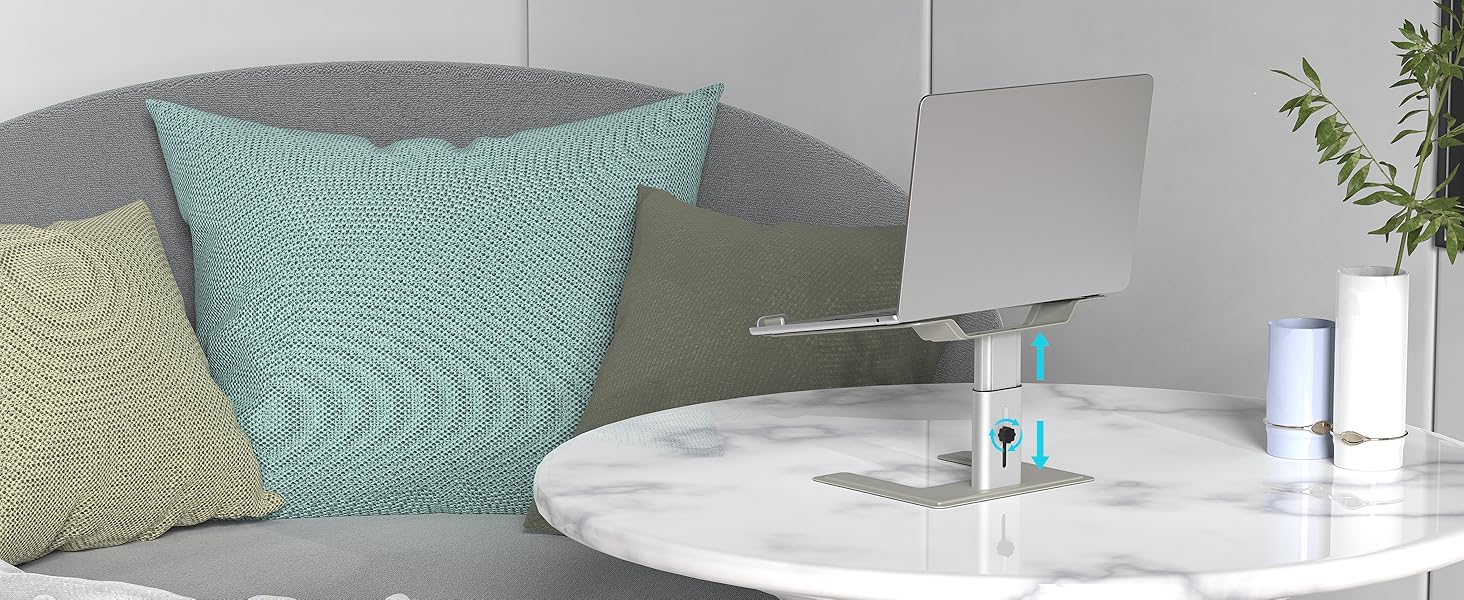 Підставка для ноутбука ALASHI, регульована, ергономічна, металева, чорна, 10-15.6 дюймів