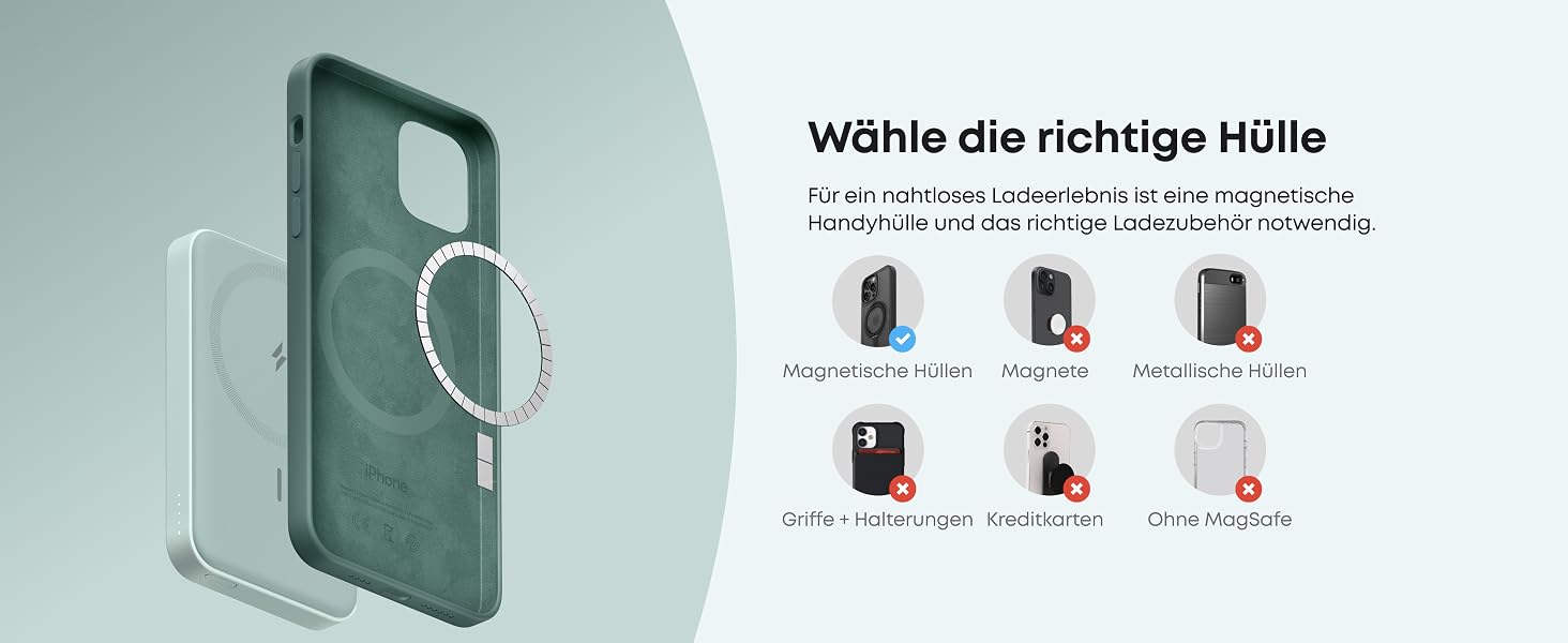 Магнітний бездротовий зовнішній акумулятор Anker 622 MagGo Power Bank 5000mAh з USB-C та складаним дизайном для iPhone 12/13/14/15/16/17, Jade Green