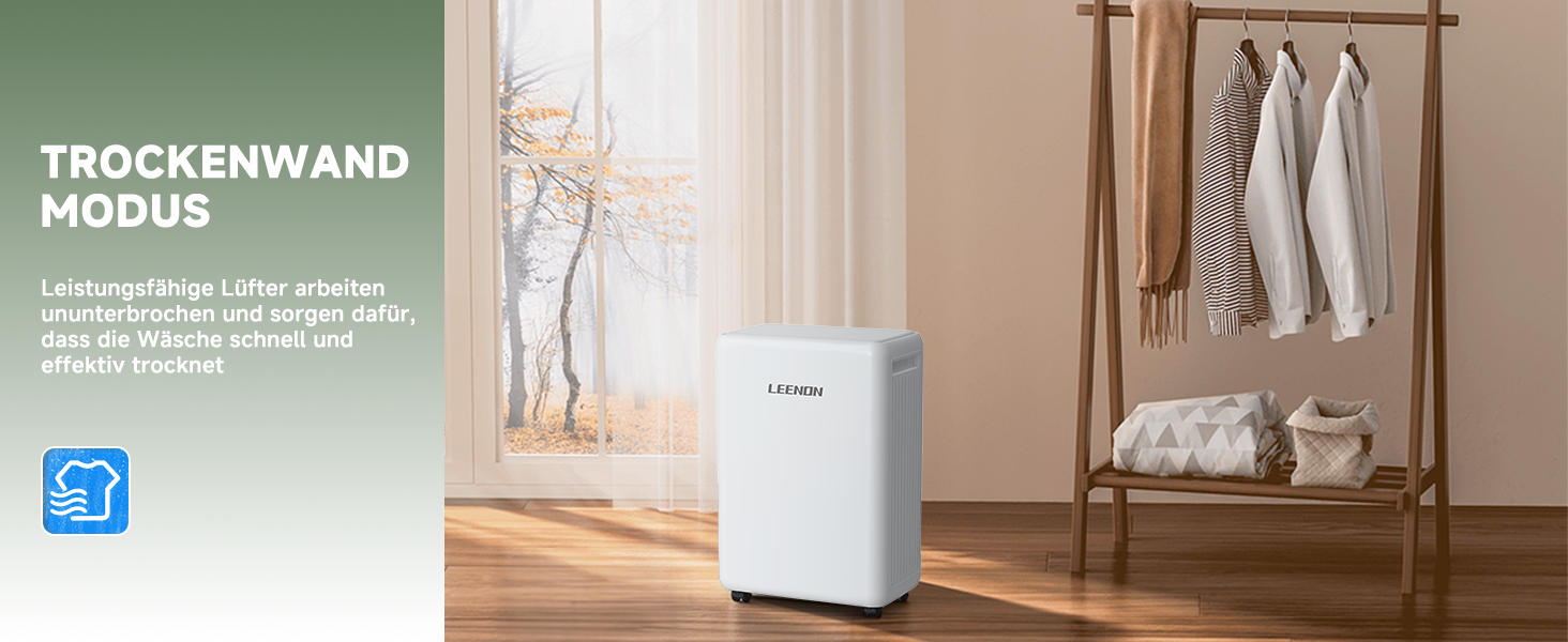 Електричний осушувач повітря 12L/день, тихий, з таймером, фільтром та захистом від дітей, смарт-режим, економний, проти цвілі та вологи