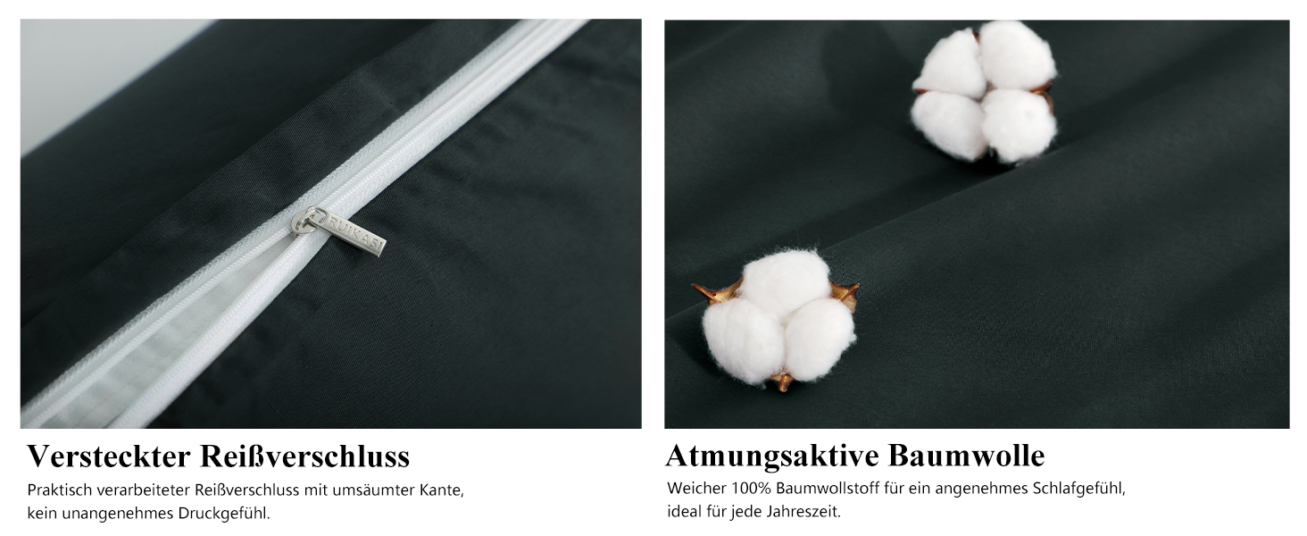 Комплект постільної білизни RUIKASI з бавовни 4-х частинний сірий - комплект постільної білизни з ремінцем, двоколірні комплекти 2 шт. (Антрацит та світло-сірий) 40x80 см