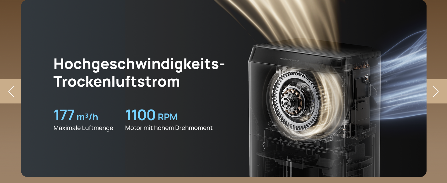 Dreo Розумний осушувач повітря /24h, для приміщень 37 м² – енергоефективний та тихий – керування через App & Alexa – 3 режими, таймер, регульована вологість, з відводом води, для спальні та ванної кімнати, білий (20L, чорний)