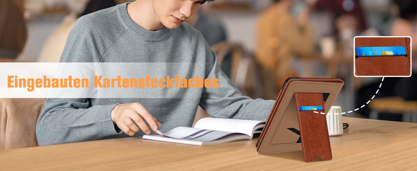 Чохол Fintie для Kindle Paperwhite 12-го покоління (2024/2025) та Kindle Colorsoft/Signature Edition, з підставкою, петлею та авто-сном, чорний