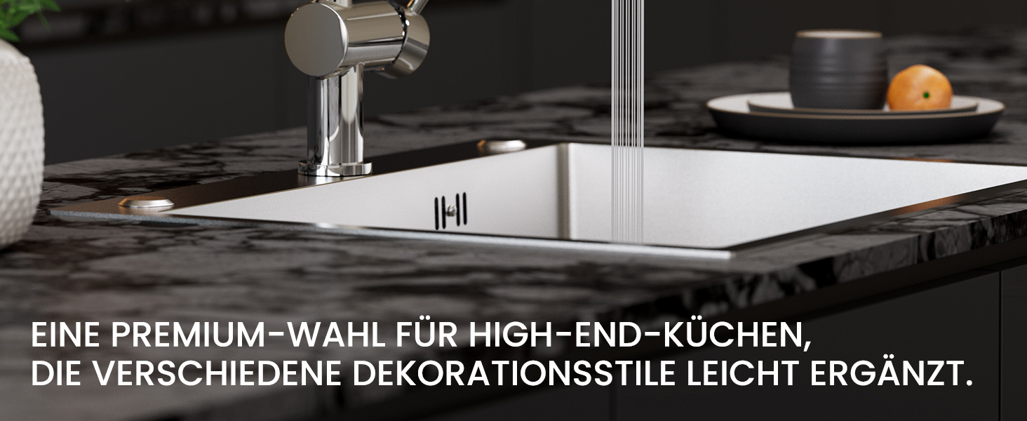 Кран кухонний CECIPA X203B чорний з висувною лійкою, 360° обертання, двома режимами струменя, з нержавіючої сталі