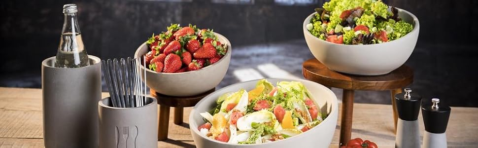 Бетонна попільничка APS Wind 'Element' – преміум якість, 3 відділення для сигарет, захист від подряпин, сірий колір, 10,5 x 5 см