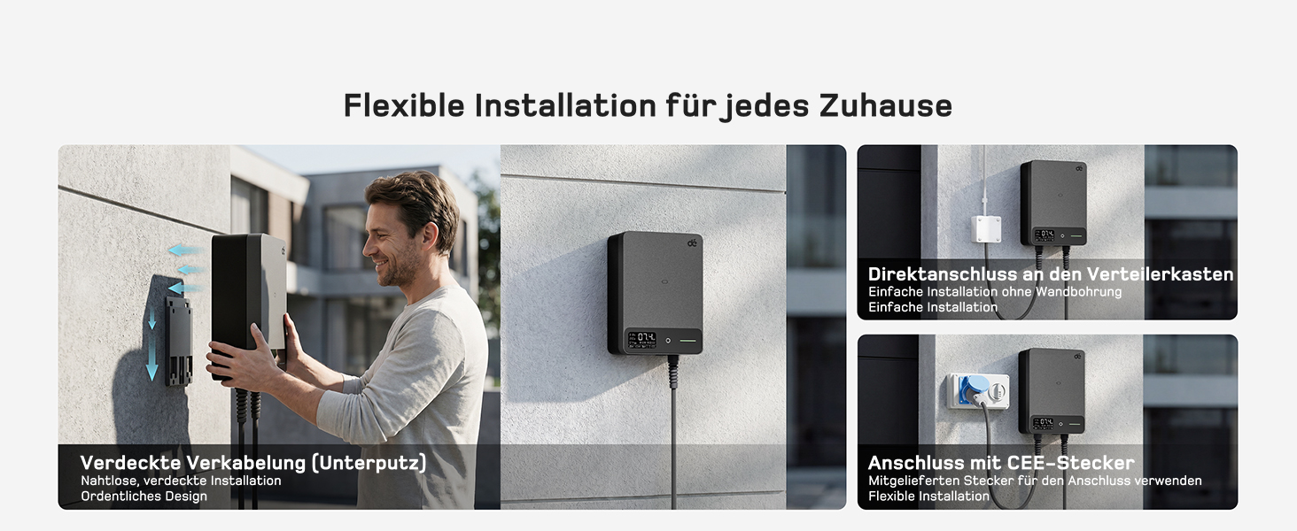 Зарядний пристрій для електромобіля Wallbox 11 кВт з Wi-Fi та кабелем Type 2 7.5м, 3 фази (6-16A, 400V), для BEV/PHEV, захист RCD Type A 30mA/DC 6mA, IP54, чорний