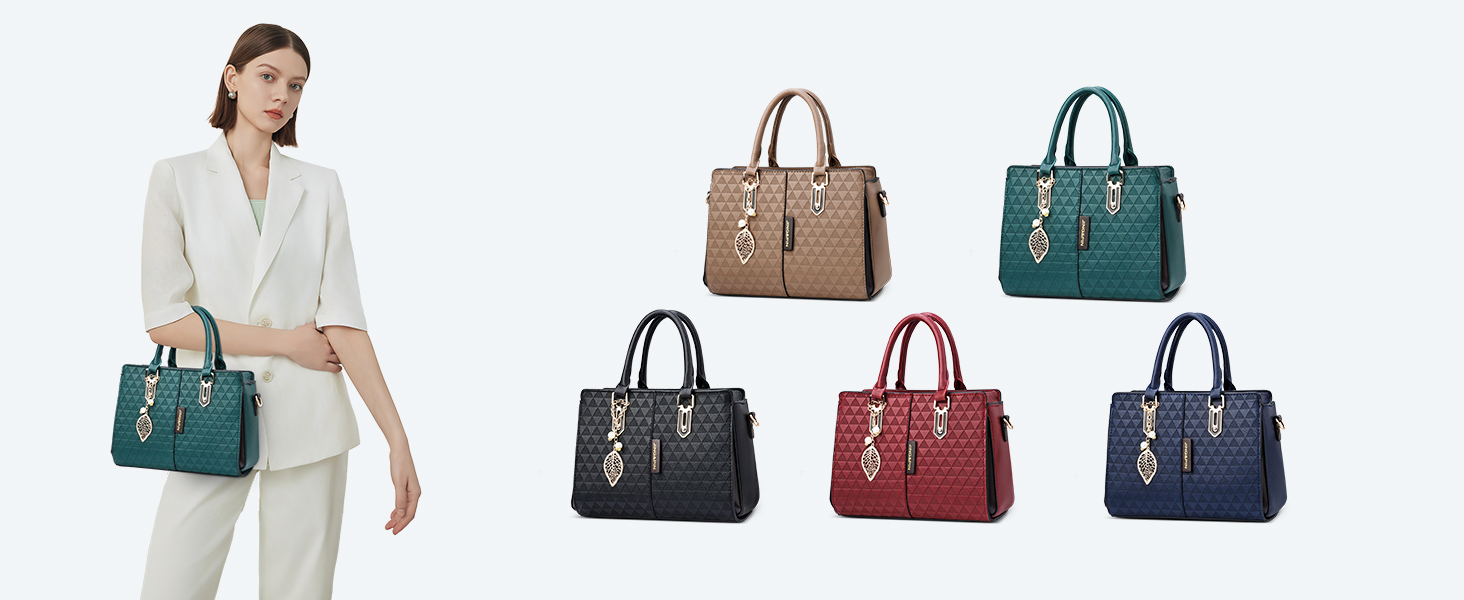 Стильна жіноча сумка-шопер Elegante з ручками та захистом від крадіжки, синя, PU шкіра, середнього розміру - для подорожей, роботи, вечірок