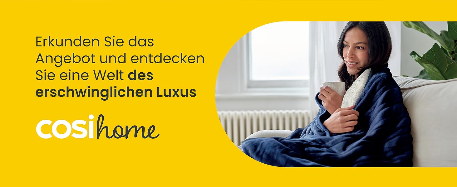 Електрична ковдра Cosi Home 180x130 см з регулюванням температури, захистом від перегріву та функцією автовимкнення. Зручна та тепла, з Sherpa та Fleece покриттям. 10 рівнів нагріву, цифрова пульт керування, сірий колір. Також доступна модель 150x200 см з покриттям Fleece & Sherpa (Marineblau)