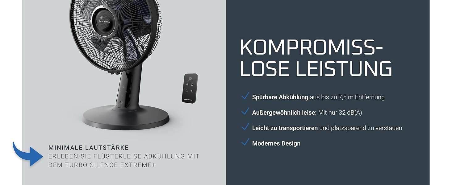 Вентилятор Rowenta Turbo Silence Extreme+ - тихий, потужний, 4 швидкості, автоматичне гойдання, білий, VU2731