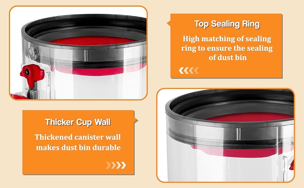 Контейнер для пилу Dyson V10, V12, V13, V27: фільтр, запасні частини, аксесуари для пилососа