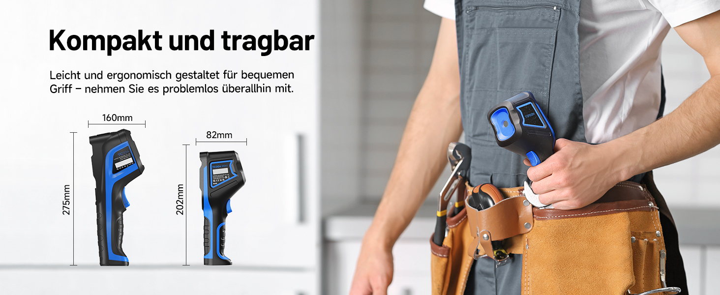 Тепловізор TOPDON TC004 Mini: 240x240 IR, до 15 годин роботи, -20°C до 450°C, 25Hz. Ідеально для діагностики будівель, виявлення витоків, HVAC