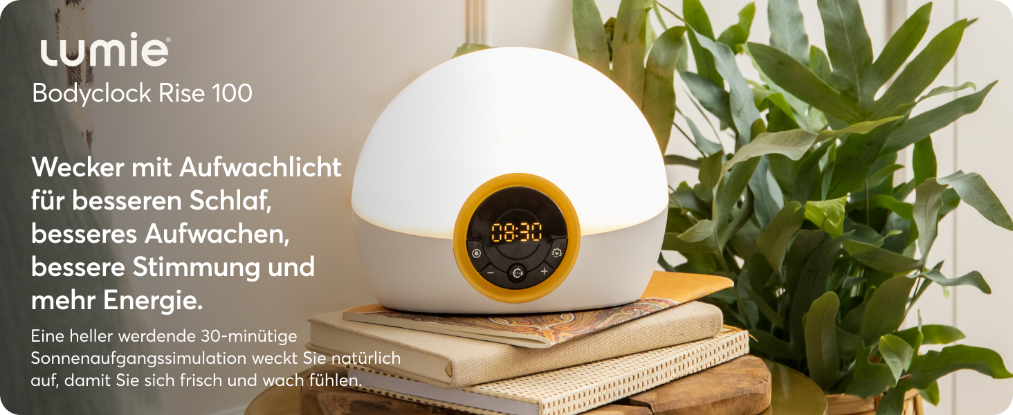 Світловий будильник Lumie Bodyclock Rise 100 з імітацією сходу та заходу сонця, білий