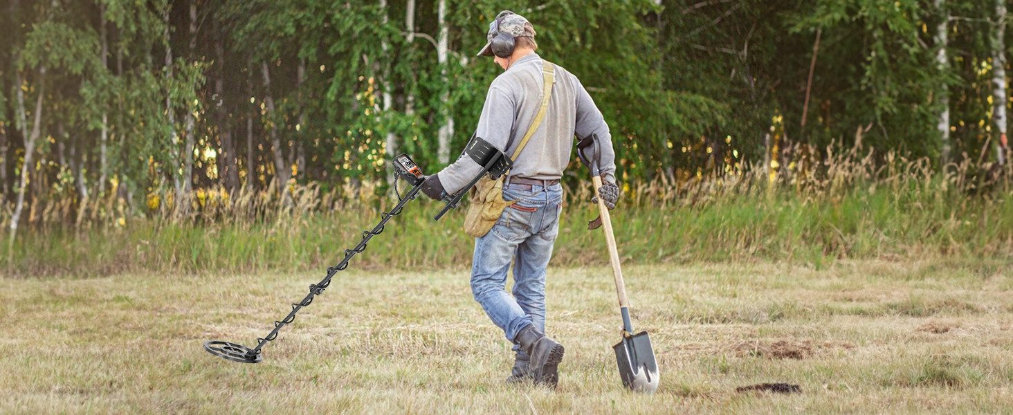 Металодетектор OMMO для дорослих: професійний набір, 6 режимів, вологостійкий, IP68, світло-помаранчевий