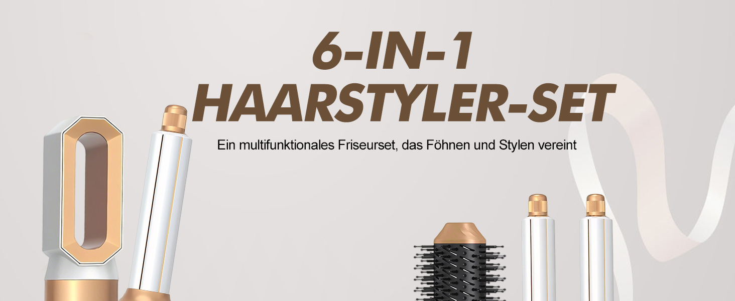 Набір для укладки волосся 6 в 1 Magic Styler, 1000W: фен, круглі щітки, плойка, щітка для об'єму, сушка, укладка, створення локонів