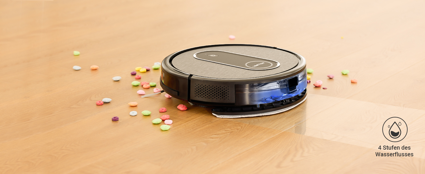 Робот-пилосос Vactidy Nimble T7 з функцією миття підлоги, потужність 2800Pa, час роботи 120 хвилин, керування через Alexa/App/Siri, для видалення шерсті тварин та прибирання килимів