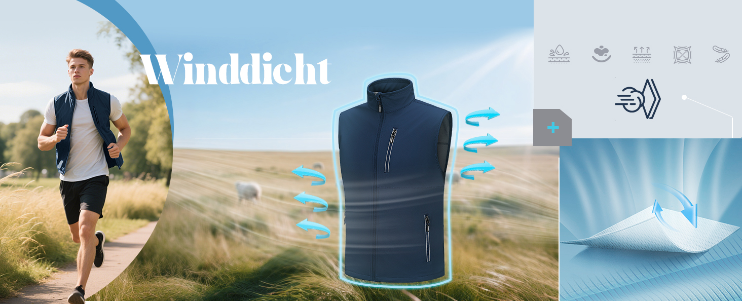 Чоловіча софтшеллова жилетка Outdoor Ventures для активного відпочинку: велосипедна, водонепроникна, вітронепроникна, чорна