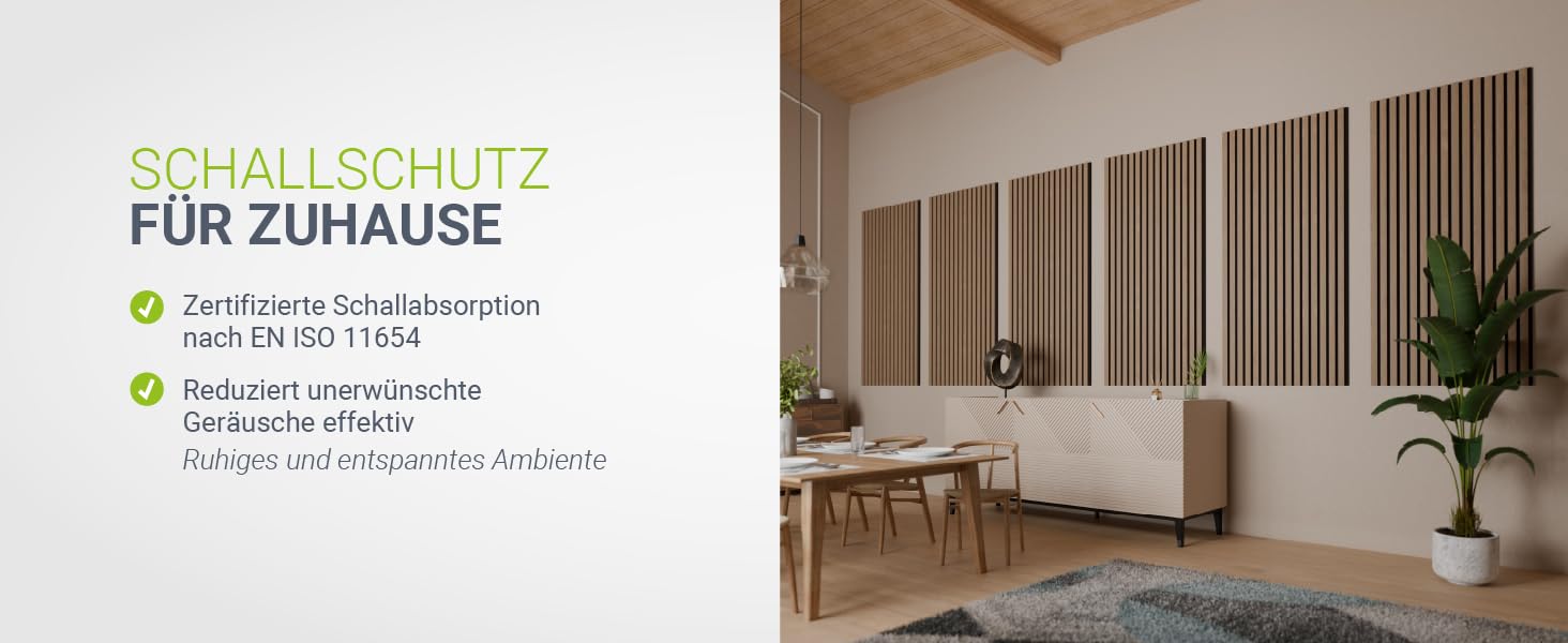 Акустичні панелі Juskys для стін, набір 4 шт (2,88 м²), 120x60 см, шумопоглинаючі декоративні панелі від луна та шуму, колір: Дуб (Темний натуральний дуб)