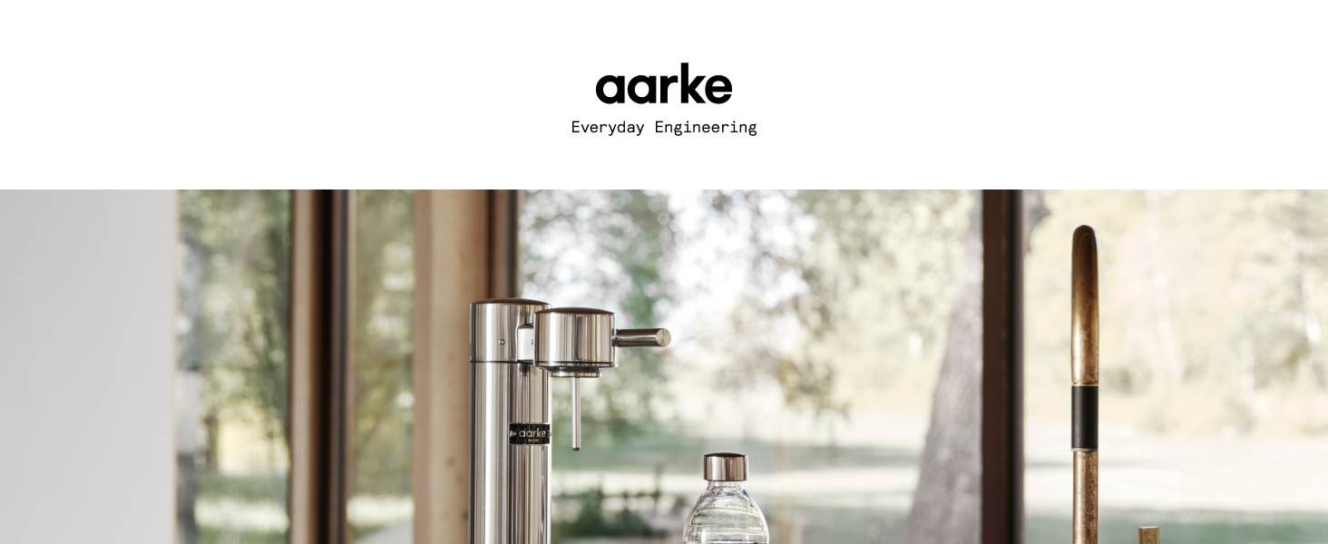 Aarke Carbonator 3 – Содовий апарат з нержавіючої сталі, матово-чорний + 2 PET-пляшки 1л. Для газування води з крана, сумісний з CO2 60л.