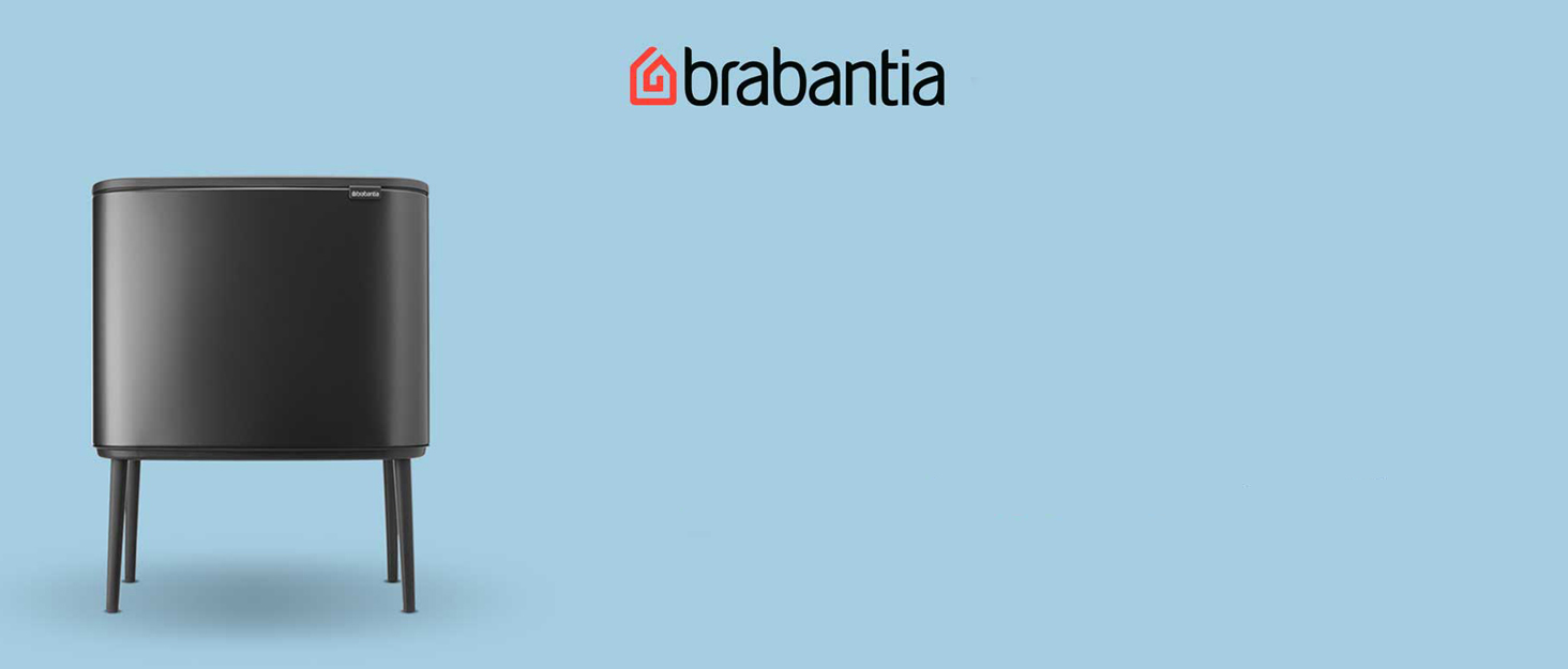 Відро для сміття Brabantia біле, 60 літрів, з одним внутрішнім відром