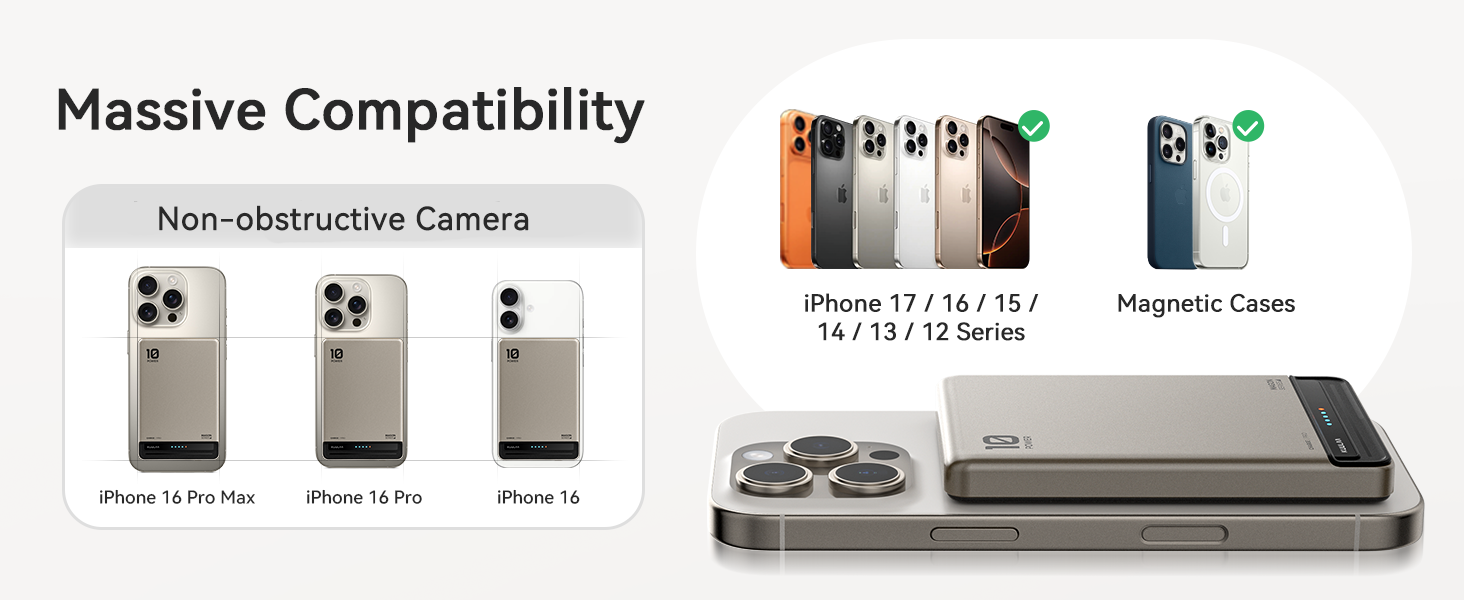 Power Bank Kuulaa Ultra Slim Magsafe 10000mAh 20W: Швидка зарядка, бездротовий акумулятор для iPhone