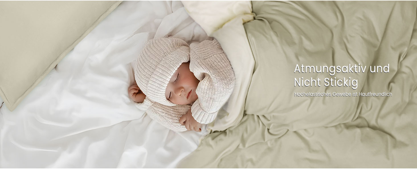 Бетліня для дітей Lulumoon з мусліну 100x135 см: комплект простирадла 100x135 + наволочка 40x60 см з бавовни Oeko-TEX Standard – легка та комфортна постільна білизна для малюків