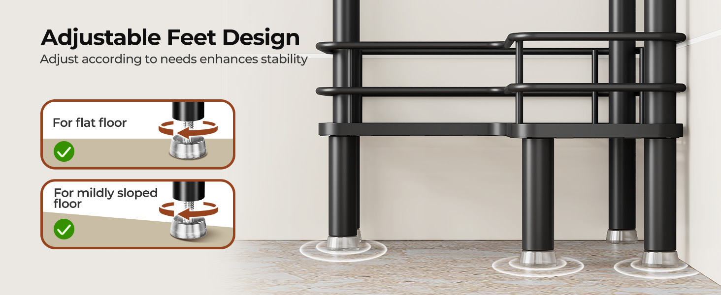 Набір з 3 кутових поличок для душу Orimade, нержавіюча сталь, чорний