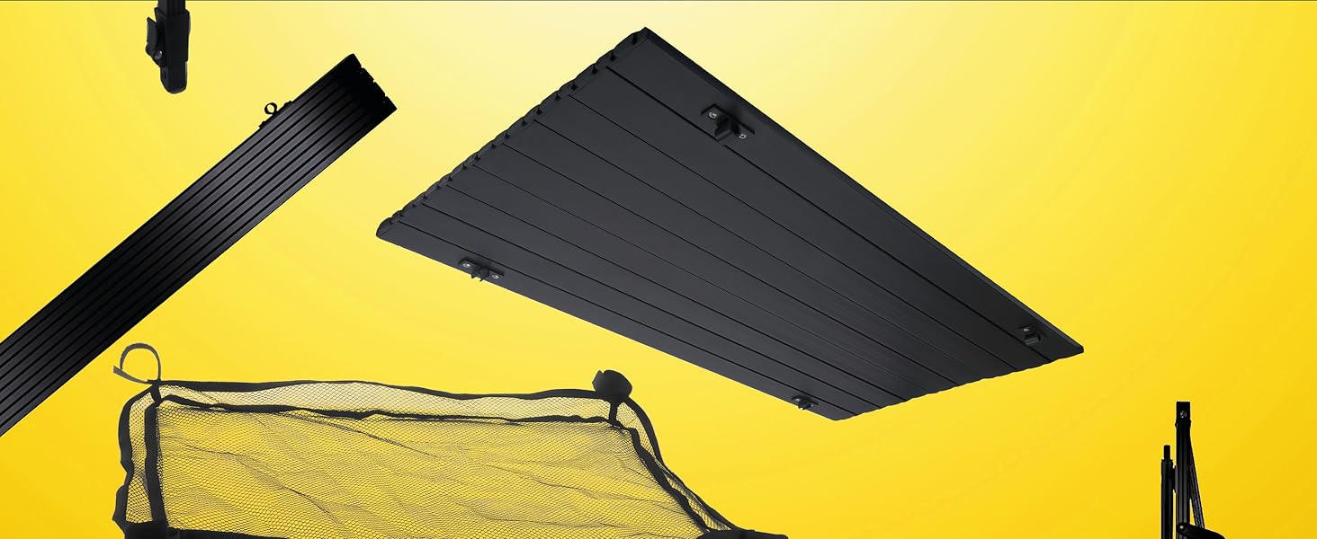 Складаний туристичний стіл Werkfox: регульована висота, 90x51 см, до 30 кг, з сумкою