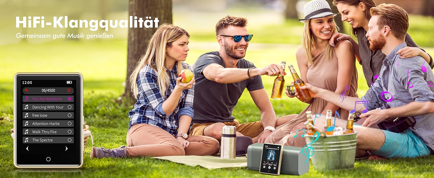 MP3 плеєр для дітей 64GB з Bluetooth 5.3, 2.8