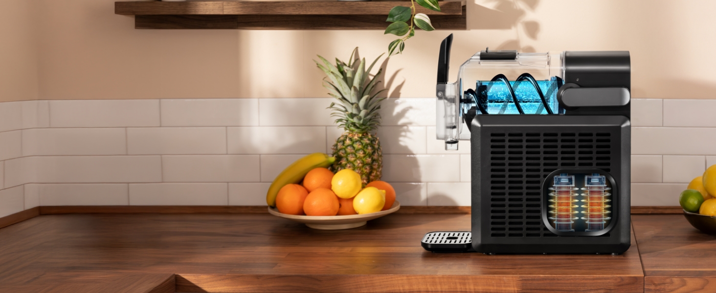 Слайш-машина Cecotec Twist&Ice 2600 2.6л для приготування напоїв за 15-60 хв, сенсорне управління, регульоване охолодження, антикапельна насадка, 6 режимів