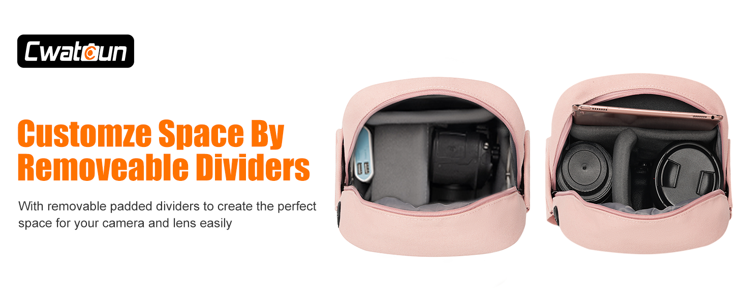 Кришка-органайзер для камери: для DSLR, беззеркальних та компактних камер, білий (рожевий, L)