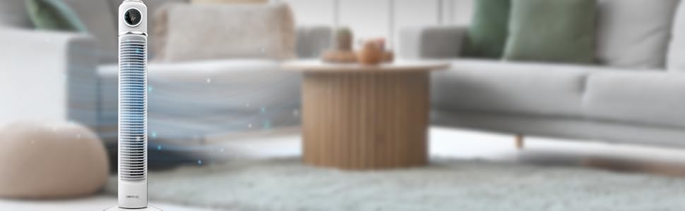 Вентилятор Cecotec EnergySilence 1090 Skyline Retro Smart Green - 81 см, 40 Вт, LED дисплей, керування та пульт, 3 швидкості, 3 режими, таймер 12 годин, осциляція 72º, зелений