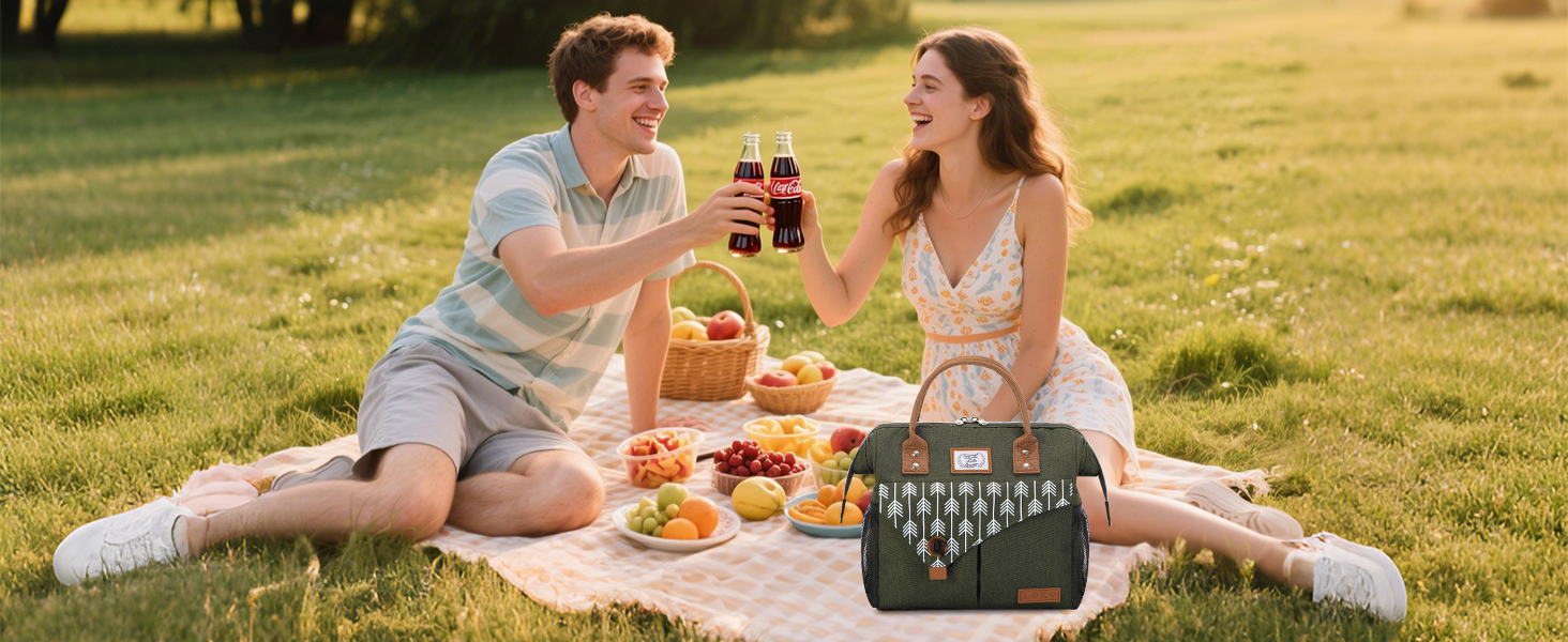 Термосумка Lekesky для жінок - об'єм 11л, зелена