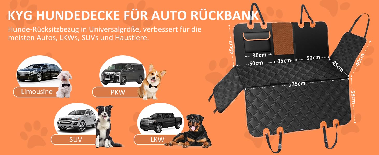 Автоматичний килимок для собак у машину, 135x148 см, чорний з вентиляційною сіткою, захист бокових панелей, вологостійкий