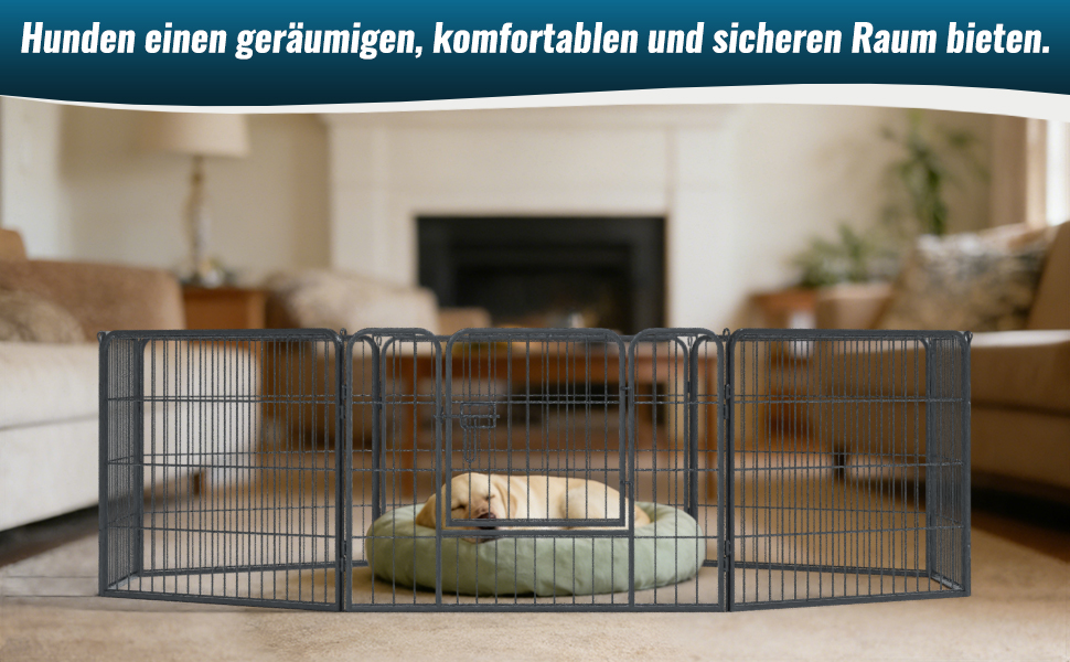 Металевий вольєр для собак та цуценят, переносний загон для тварин, вигульний майданчик на вулицю (12 шт.)