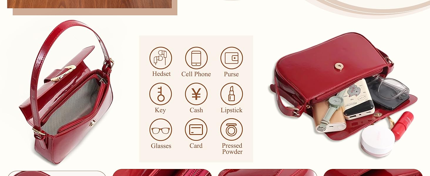 Сумка жіноча через плече з екошкіри червона: маленька сумка-шопер для повсякденного використання, роботи та відпочинку