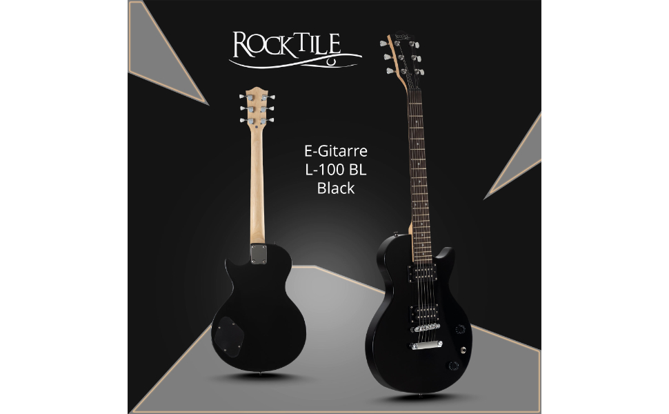 Електрогітара Rocktile LP-100 BL Black SET: Gigbag, Підставка, Струни, Тюнер, Медіатори