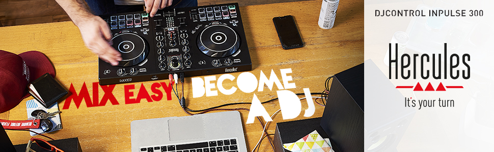 DJ контролер Hercules DJControl Inpulse 300 з 16 педів та звуковою картою