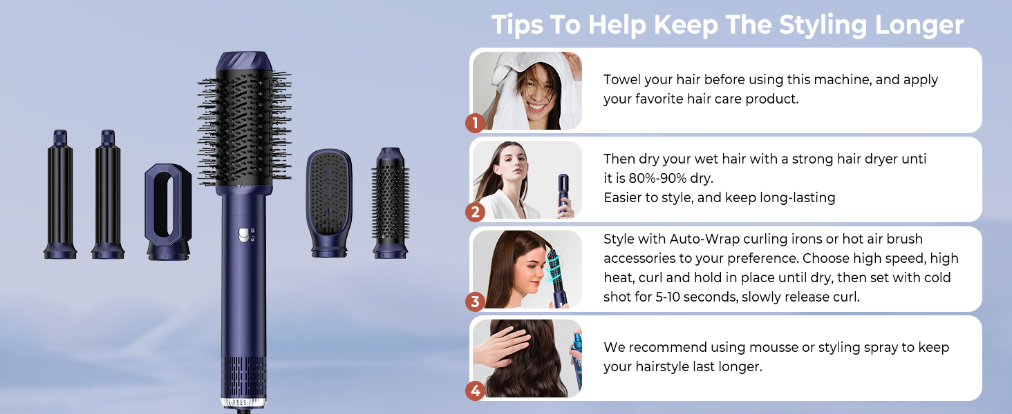 Air Styler 6-в-1: фен, щітка для локонів, випрямляч, об'єм, сушка волосся