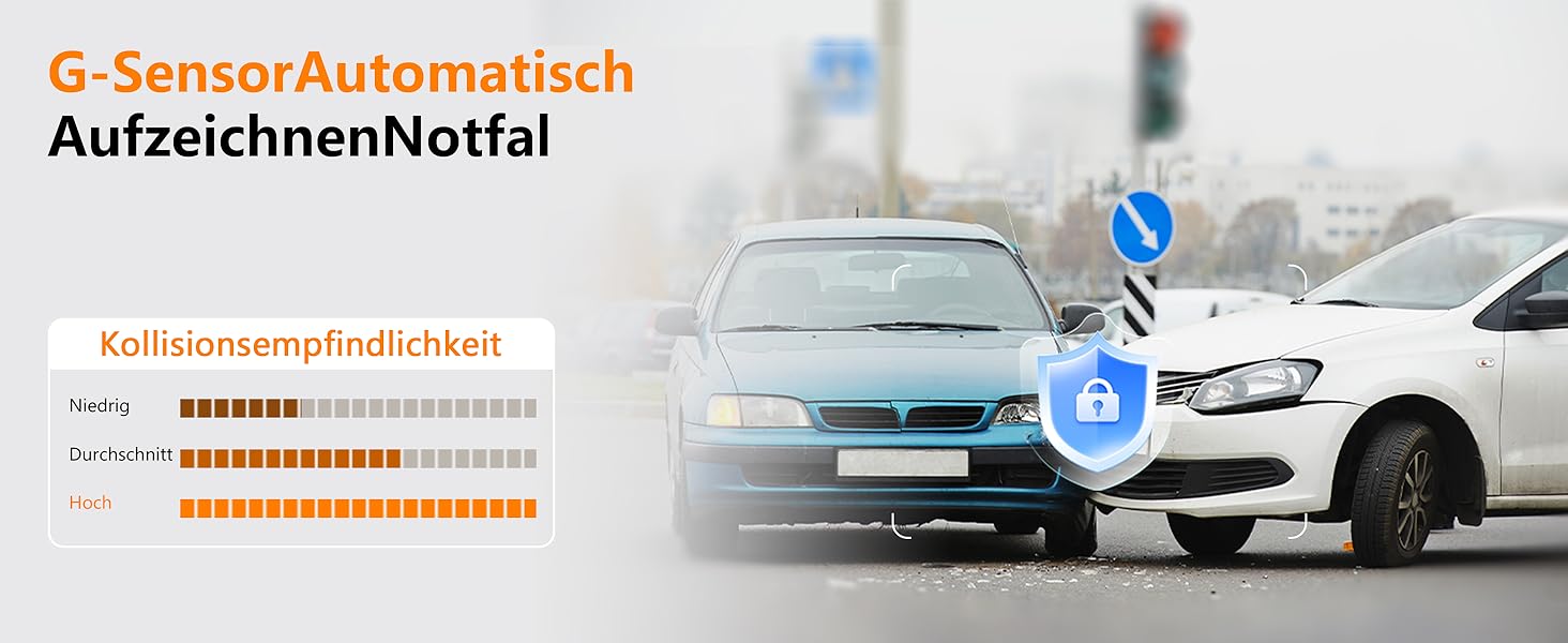 Відеореєстратор Antfutre Dashcam Auto Vorne Hinten 4K+1080P з GPS, WiFi, HDR, G-Sensor, 24/7 Parküberwachung, Loop-Aufnahme MXC-857-64GB