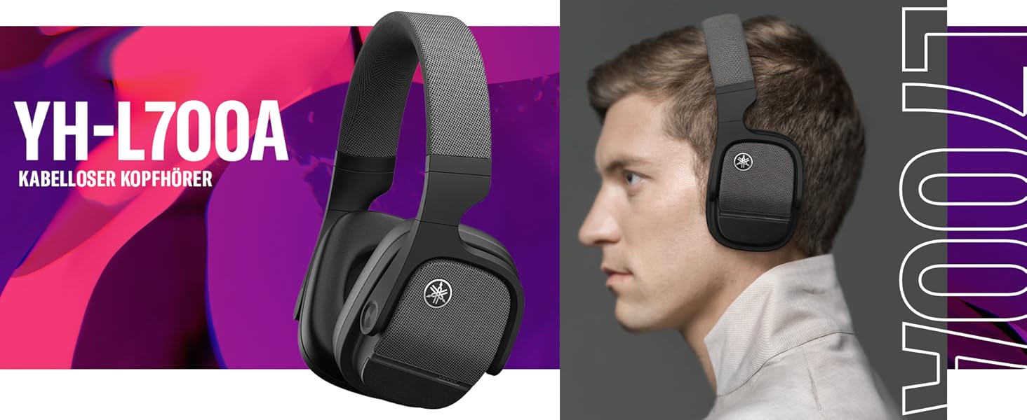 Навушники Yamaha YH-L700A з 3D звуком, активним шумозаглушенням та 34 години роботи від акумулятора (чорний)