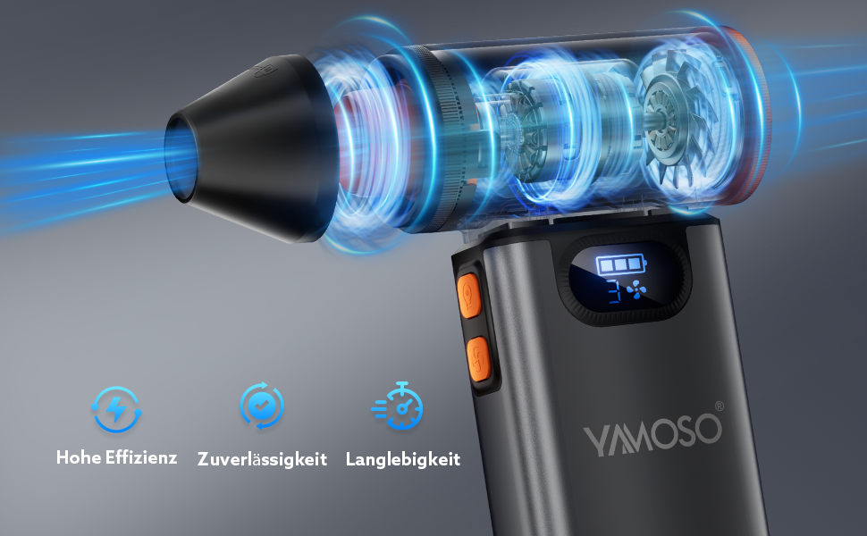 Електричний пилосос для повітря Metall Air Duster 180000RPM з акумулятором 8000mAh, 4-ступенева регулювання, для ПК, клавіатури, авто та відпочинку на природі