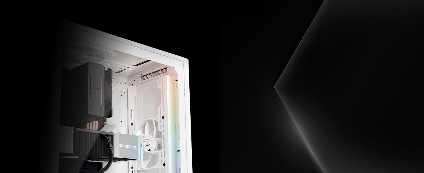 be quiet! Pure Base 501 DX White - корпус ПК з 3 вентиляторами Pure Wings 3 140mm PWM, високий статичний тиск, ARGB-підсвітка