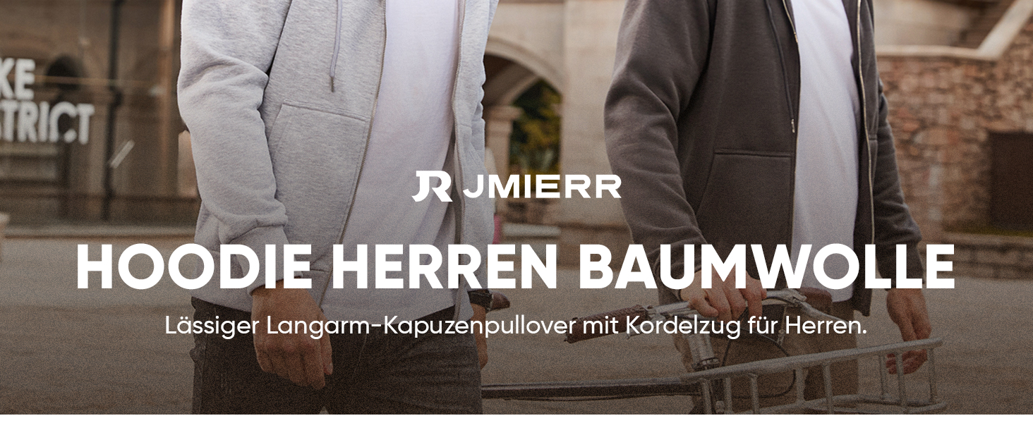 Світшот JMIERR чоловічий з капюшоном, чорний, XL. Теплий, з кишенями, на блискавці, з довгими рукавами. Матеріал: бавовна.