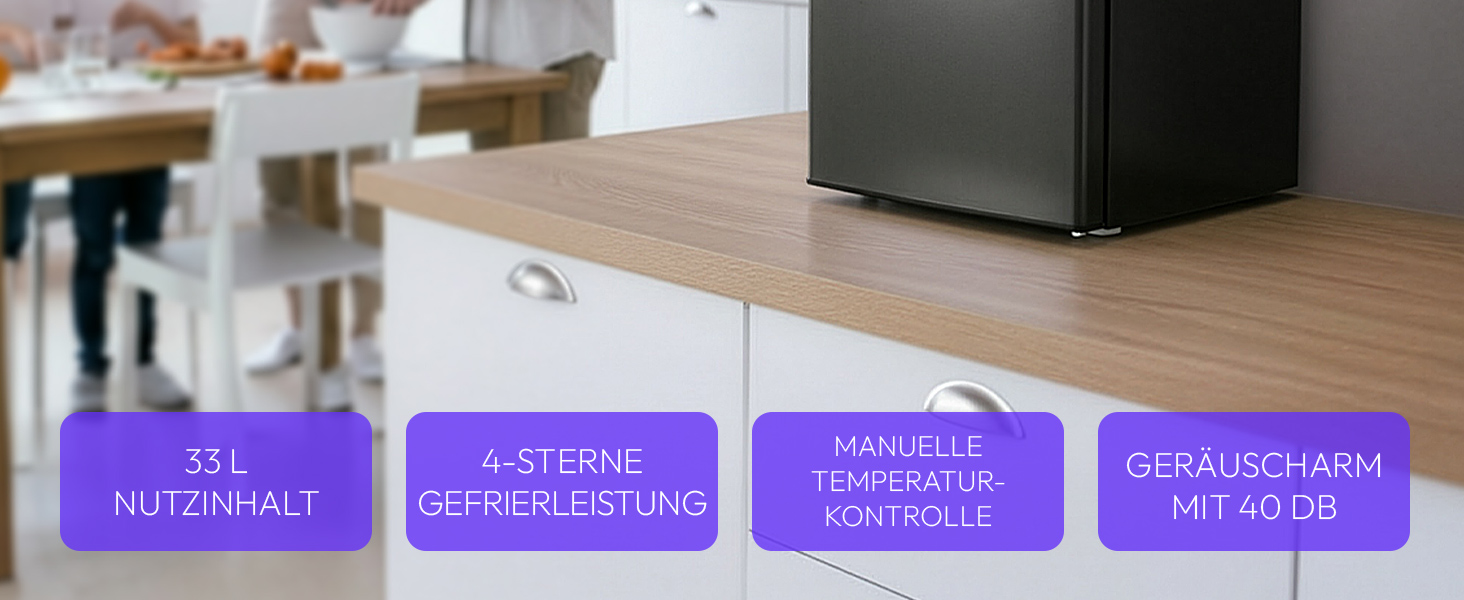 Міні-морозильна камера MEDION MD37675 сірого кольору (33 л, 51 см, регульовані ніжки, ручка-виїмка, ручне керування, 4 зірки)