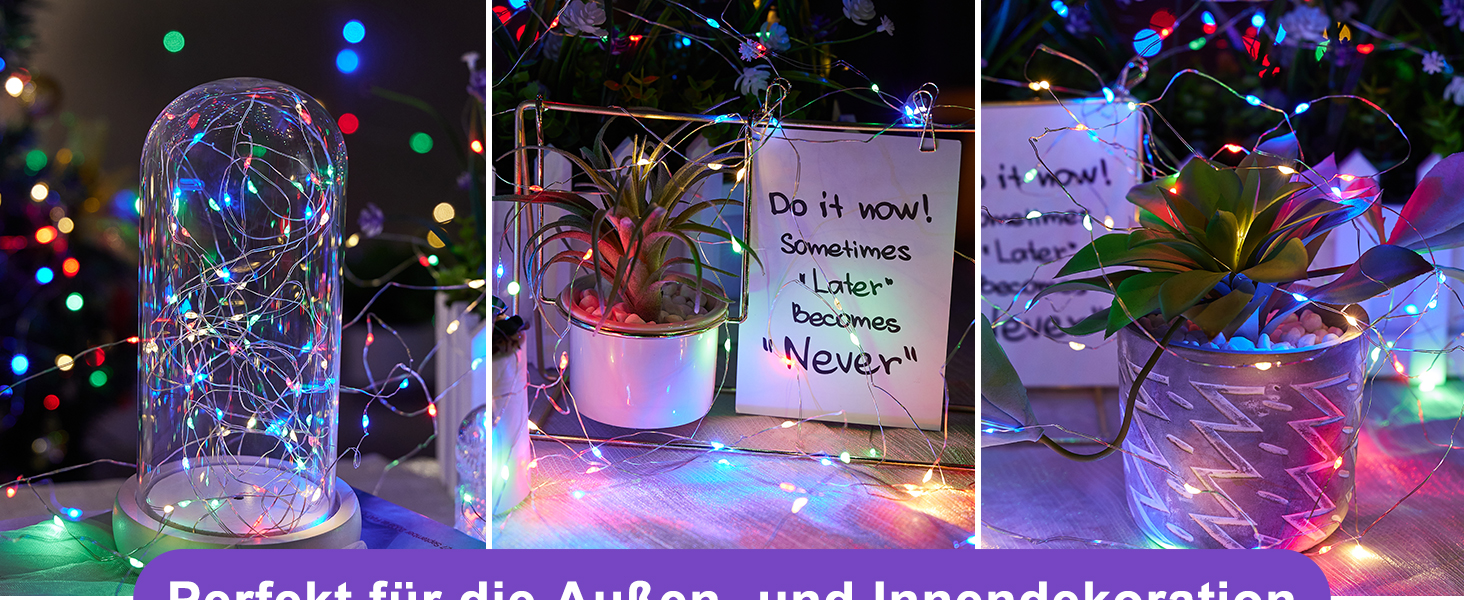 LED гірлянда світлодіодна, 23м, 200 LED, на батарейках, з таймером, 8 режимів, для дому та саду, на Різдво, весілля, Хелловін, свята, декор (1 шт, холодне біле світло)