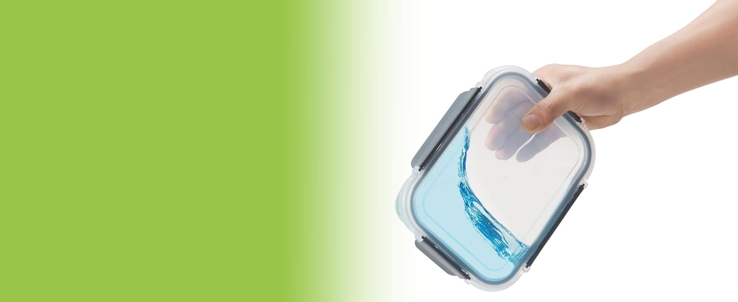 Набір контейнерів VonShef для зберігання продуктів – 10 шт., 1050 мл та 370 мл, придатні для духовки та мікрохвильової печі, мийки в посудомийній машині, герметичні та витікання, ідеальні для приготування їжі наперед