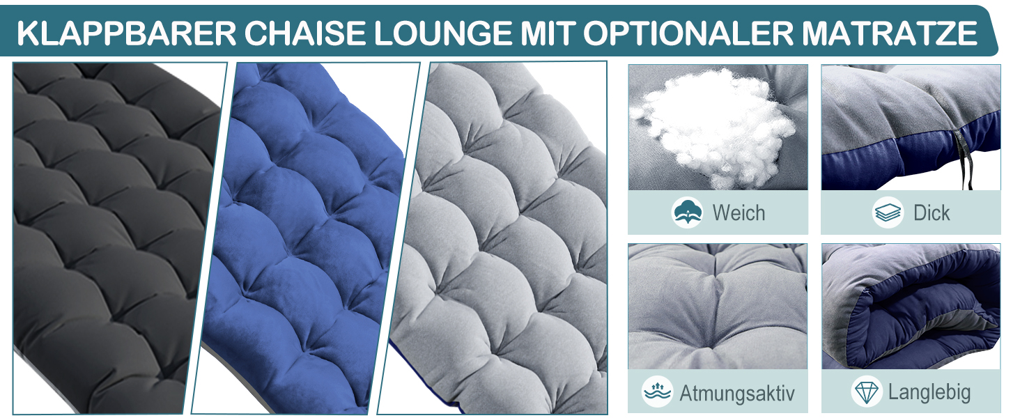 Розкладне ліжко ZIKEBTUY для кемпінгу та відпочинку: міцна конструкція, 200 кг, 190x71x36 см, з матрацом, Oxford 1200D, для відпочинку на природі та вдома (сірий)