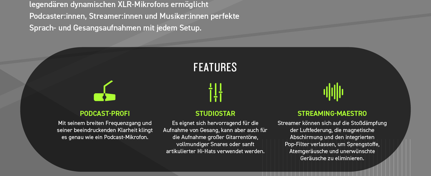 Мікрофон Shure SM7dB - динамічний вокальний мікрофон для радіо, подкастів та запису, XLR, теплий звук